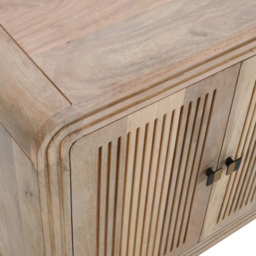 Brooklyn Hudson 4 Door Carved Mango Wood Large Sideboard - Brown - Wilko - thumbnail 6