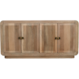 Brooklyn Hudson 4 Door Carved Mango Wood Large Sideboard - Brown - Wilko - thumbnail 4