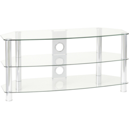 TTAP Vantage 2 Shelf Chrome TV Stand 1050mm - Size: 50.7 x 105 x 40cm - Silver - Wilko - thumbnail 3