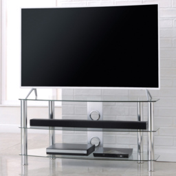 TTAP Vantage 2 Shelf Chrome TV Stand 1050mm - Size: 50.7 x 105 x 40cm - Silver - Wilko - thumbnail 7
