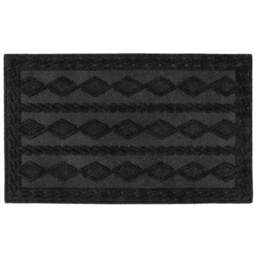 JVL Charcoal Knit Indoor Scraper Doormat 40 x 60cm - Grey - JVL Homewares - Wilko