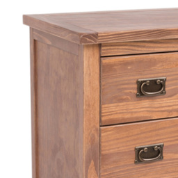 Cabinet Bits Tirolo 5 Drawer Brown Brass Drop Handle Chest of Drawers - Wilko - thumbnail 7