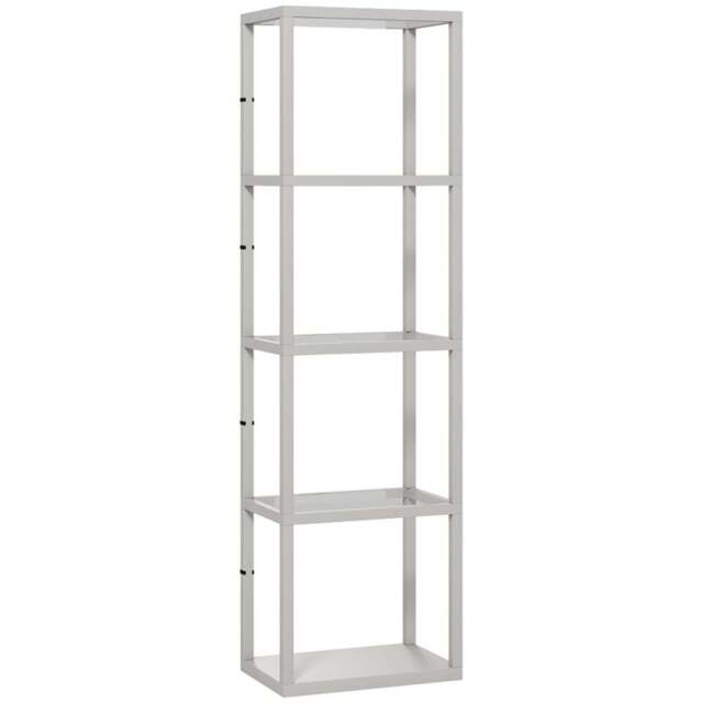 HOMCOM 4 Shelf Grey Glass Dimmable LED Floor Lamp - Size: 25 x 37 x 54cm - Wilko - image 1