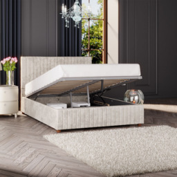 Laurence Llewelyn Bowen Estella Single Pearl Mirazzi Velvet Ottoman Bed - Cream - Laurence Llewelyn-Bowen - Wilko - thumbnail 3