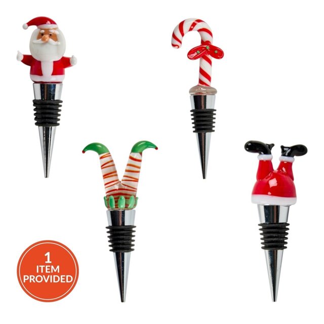 Christmas Novelty Wine Stopper - Candy Cane Lane - Wilko - image 1