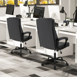 Costway Black Padded Armrests Swivel Office Chair - Size: 69 x 53 x 26cm - Wilko - thumbnail 4