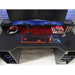Flair Power X Colour Changing LED Gaming Desk Black - Size: 160 x 72 x 91.1cm - Wilko - thumbnail 5