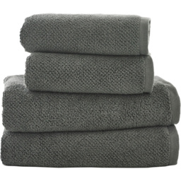 Deyongs Romeo Charcoal Hand Towel 2 Pack - Size: 46 x 90cm - Grey - Wilko - thumbnail 1