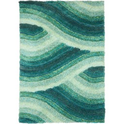 DS Living Wave Blue Ultra Plush Rug 160 x 230cm - Wilko - thumbnail 1