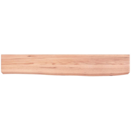 vidaXL 60 x 10 x 6cm Light Brown Solid Oak Wall Shelf - Size: 6 x 60 x 10cm - Wilko - thumbnail 4