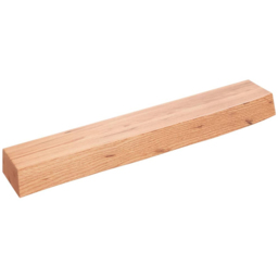 vidaXL 60 x 10 x 6cm Light Brown Solid Oak Wall Shelf - Size: 6 x 60 x 10cm - Wilko - thumbnail 1