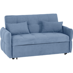 Seconique Chelsea Double Sleeper Blue Fabric Sofa Bed - Size: 2 Seater - Wilko - thumbnail 3