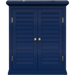 Teamson Home Glancy 2 Shutter Doors Navy Removable Wooden Corner Wall Cabinet - Size: 61 x 17.8 x 51cm - Blue - Wilko - thumbnail 3