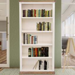 Tropea 5 Shelf Off White Bookcase - Wilko - thumbnail 1