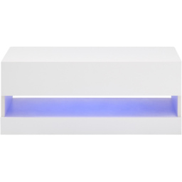 GFW Galicia White LED Lift Up Coffee Table - Size: 38 x 75 x 30cm - Wilko - thumbnail 3
