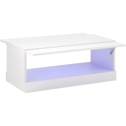 GFW Galicia White LED Lift Up Coffee Table - Size: 38 x 75 x 30cm - Wilko - thumbnail 6