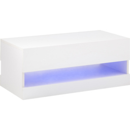GFW Galicia White LED Lift Up Coffee Table - Size: 38 x 75 x 30cm - Wilko - thumbnail 5