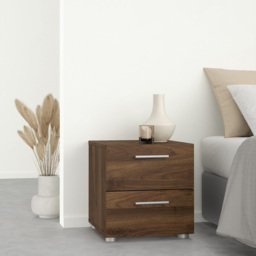 Florence 2 Drawer Walnut Bedside Table - Wood - Furniture to Go - Wilko - thumbnail 7