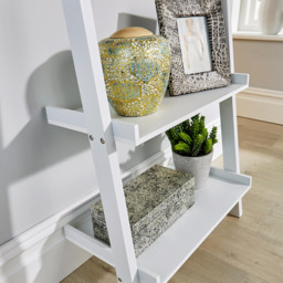 Home Source 5 Shelf White Ladder Storage Unit - Size: 189 x 61 x 36cm - Wilko - thumbnail 6