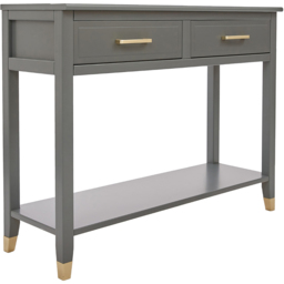 Palazzi 2 Drawers Grey Console Table - Size: 35 x 105 x  80cm - Wilko - thumbnail 3