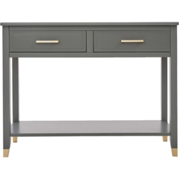 Palazzi 2 Drawers Grey Console Table - Size: 35 x 105 x  80cm - Wilko - thumbnail 4