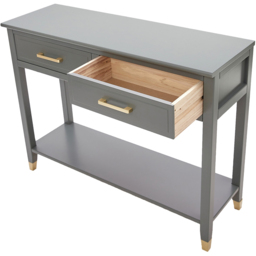 Palazzi 2 Drawers Grey Console Table - Size: 35 x 105 x  80cm - Wilko - thumbnail 6