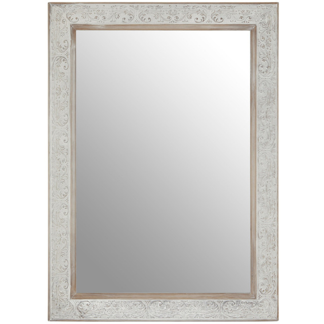 Premier Housewares Antique Silver Rectangular Wall Mirror 79 x 109cm - Size: 109 x 79cm - Wilko - image 1