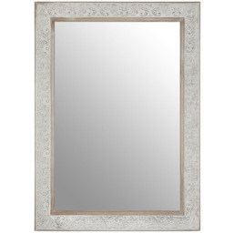 Premier Housewares Antique Silver Rectangular Wall Mirror 79 x 109cm - Size: 109 x 79cm - Wilko