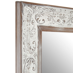 Premier Housewares Antique Silver Rectangular Wall Mirror 79 x 109cm - Size: 109 x 79cm - Wilko - thumbnail 4