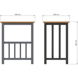 FWStyle Taberno Graphite Blue Magazine Table - Wilko - thumbnail 6