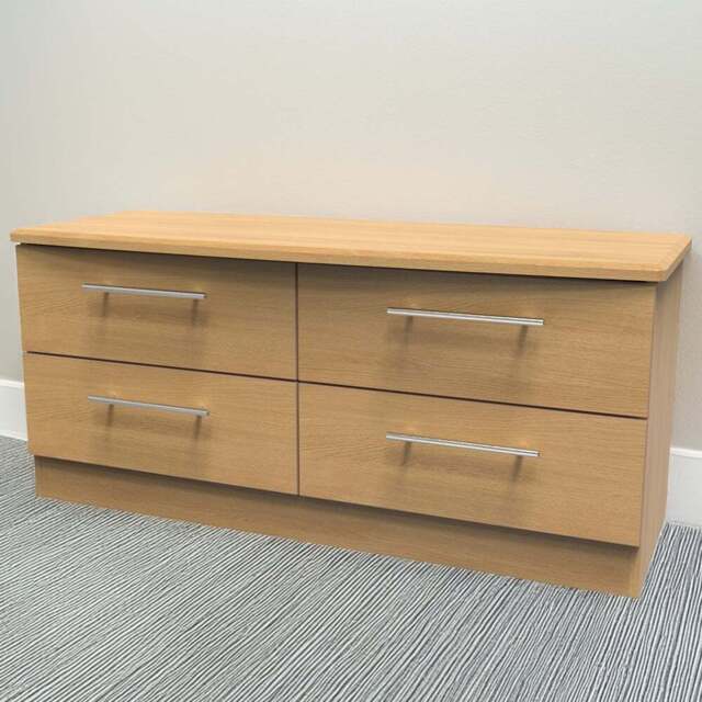 Crowndale Sherwood 4 Drawer Oak Bed Box - Brown - Wilko - image 1