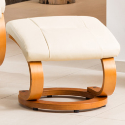Artemis Home Modena Cream Swivel Recliner Chair with Footstool - Size: Single - Beige - Wilko - thumbnail 5