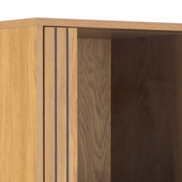Florence Jaipur 4 Door 2 Oak Glass Cabinet - Size: 180 x 80 x 40cm - Multi - Furniture To Go - Wilko - thumbnail 7