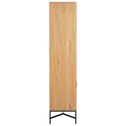 Florence Jaipur 4 Door 2 Oak Glass Cabinet - Size: 180 x 80 x 40cm - Multi - Furniture To Go - Wilko - thumbnail 5