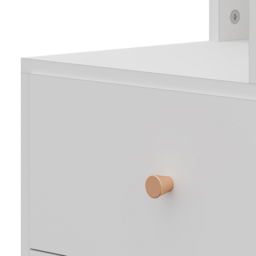 Living and Home 5 Drawer 6 Shelf White LED Dressing Table Set - Size: 150 x 112 x 40cm - Wilko - thumbnail 6