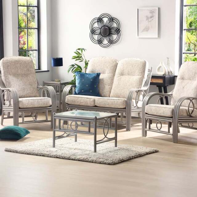 Desser Furniture Madrid 4 Seater Grey Farrow Sofa Set - Size: 2 Seater - Wilko - image 1