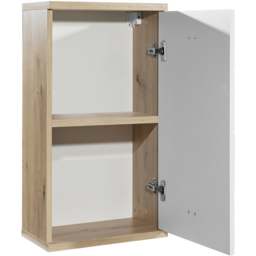 Julian Bowen Pool Single Door White and Oak Wall Storage Unit - Size: 70 x 38 x 23cm - Wilko - thumbnail 4