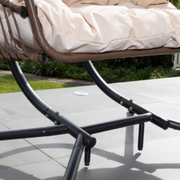 Artemis Haversham 2 Seater Cream Swinging Garden Seat - Size: 190 x 130 x 75cm - Grey - Wilko - thumbnail 3