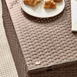 Furniturebox Windermere 4 Seater Brown Rattan Sofa Lounge Set - Wilko - thumbnail 5