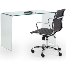 Julian Bowen Gio Black and Chrome Faux Leather Swivel Office Chair - Size: 58 x 56 x 98cm - Wilko - thumbnail 5