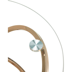 Comfy Living Gold Effect Tempered Glass Side Table - Size: 45 x 52 x 52cm - Wilko - thumbnail 5