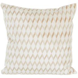 Luna Geo Velvet Cushion - Ivory - Wilko - thumbnail 1