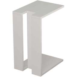 Decortie Muju White Modern C Shape Side Table - Size: 57 x 30 x 40cm - Wilko - thumbnail 3