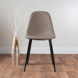 Furniturebox Arona Solara Concrete Effect 6 Seater Round Dining Set Grey Black and Cappuccino - Brown - Wilko - thumbnail 4