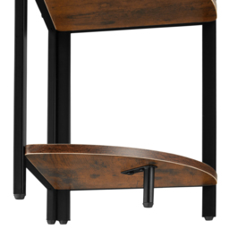 tectake Castlebar 5 Shelf Industrial Dark Wood Corner Shelving Unit - Brown - Wilko - thumbnail 6