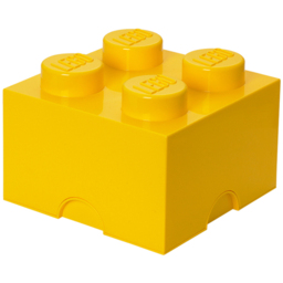 LEGO 4 Knobs Yellow Storage Brick - Size: 25 x 25 x 18cm - Wilko - thumbnail 3