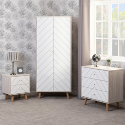 Seconique Dixie Dusty Grey and White 3 Piece Bedroom Furniture Set - Wilko