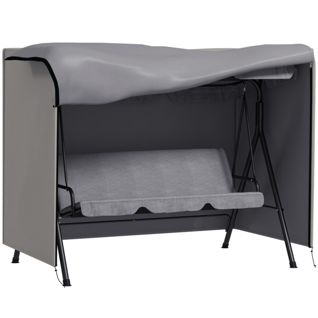 Outsunny Light Grey Garden Furniture Protector Patio Swing Chair Cover - Size: 164 x 124 x 205cm - Wilko - image 1
