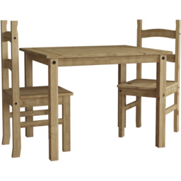 VIDA DESIGNS Corona 2 Seater Dining Set Pine - Brown - Wilko - thumbnail 3