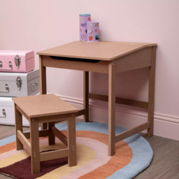 Premier Housewares Kids Natural Desk and Stool - Size: 55 x 48 x 55cm - Cream - Premier Kids - Wilko - thumbnail 7